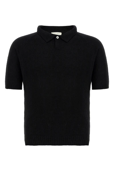 bouclé cotton polo shirt