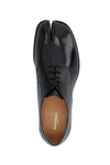 black brushed leather tone on tone lace up