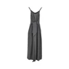twill long dress with belt