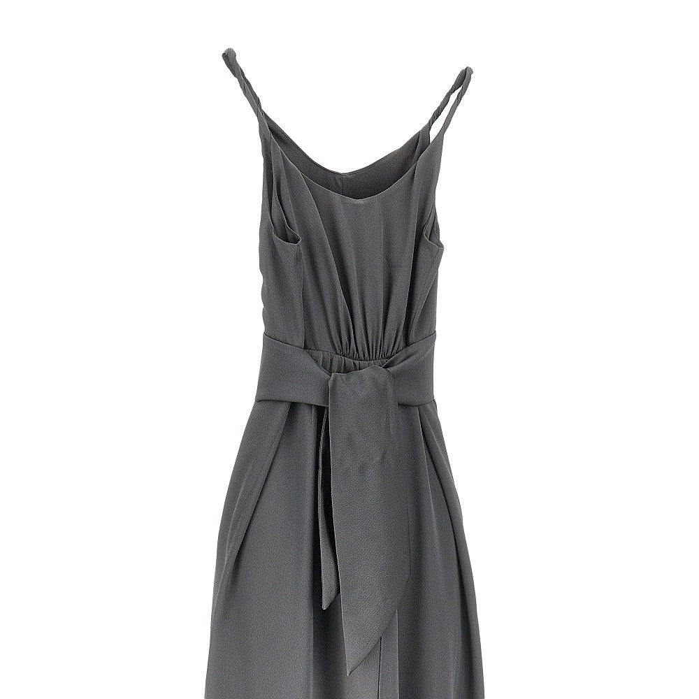 EMPORIO ARMANI 40 twill long dress with belt