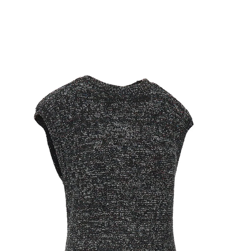 EMPORIO ARMANI 40 sequinned knit mini dress