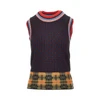 jacquard wool-blend vest