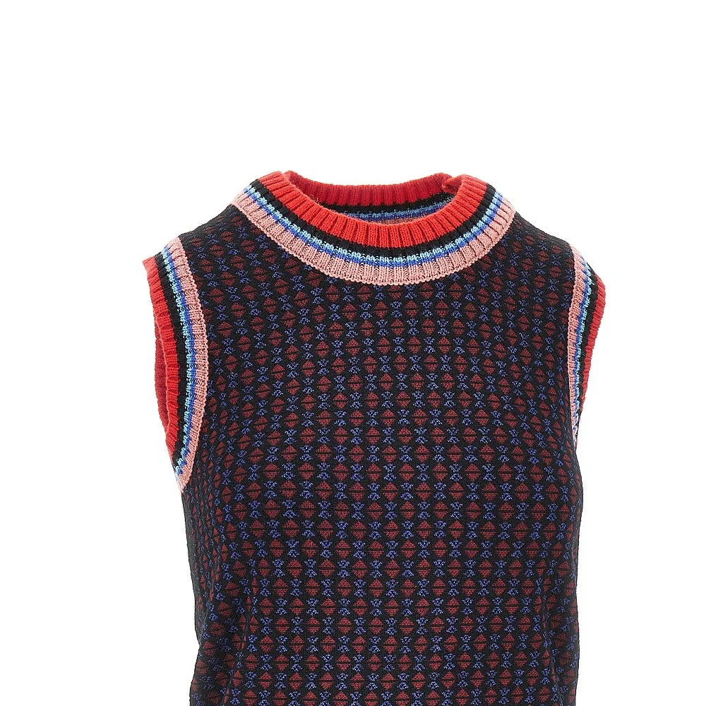 DRIES VAN NOTEN S jacquard wool-blend vest