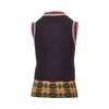 jacquard wool-blend vest