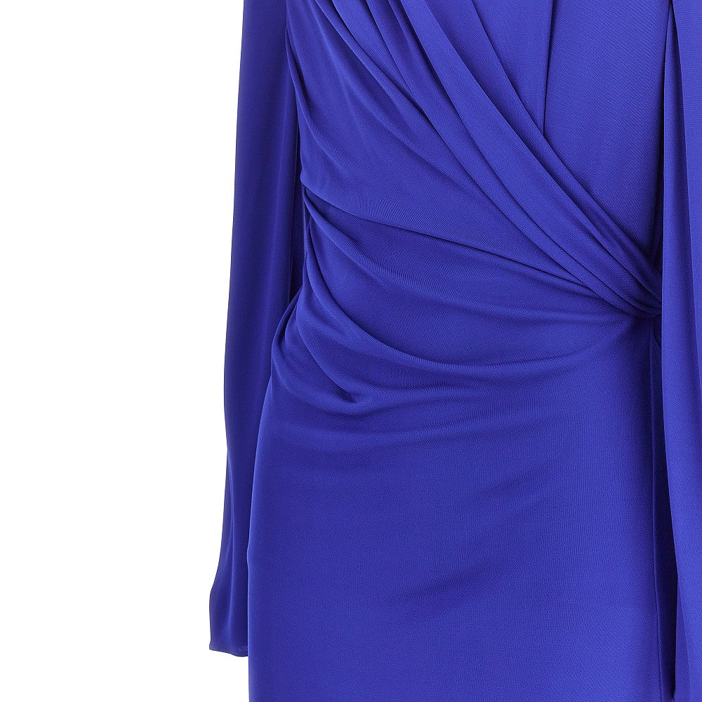 VERSACE 40 viscose jersey draped midi dress