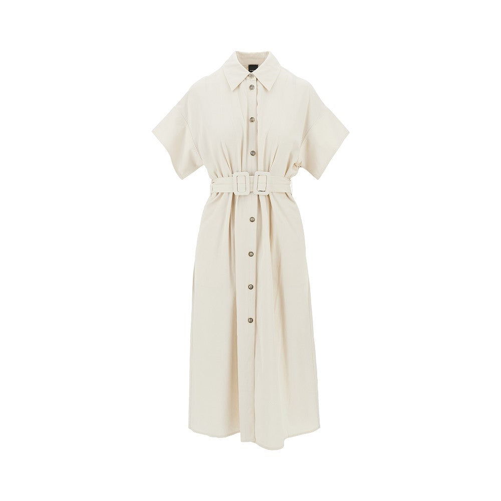 cotton midi shirt dress