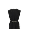 jersey long dress with chain belt