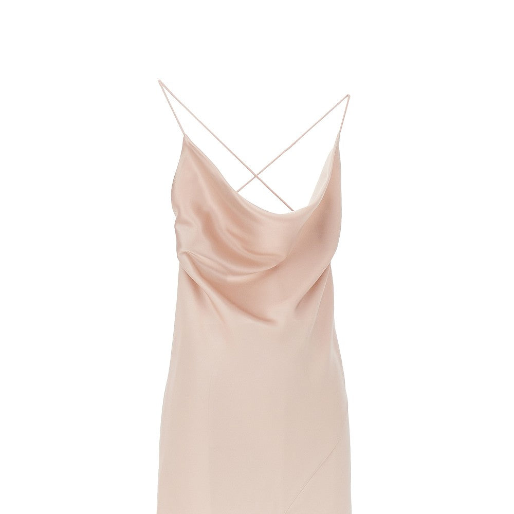 satin long slipdress