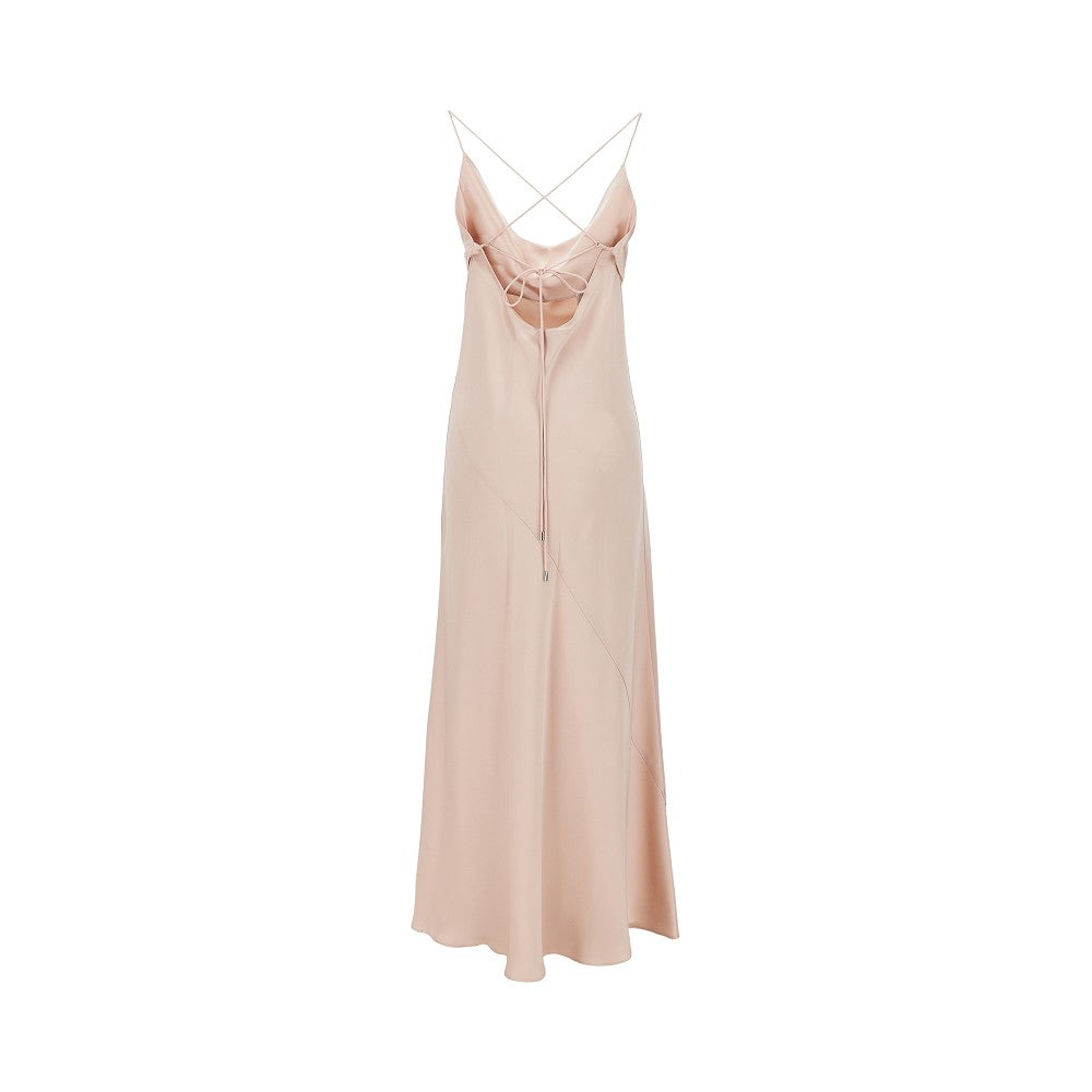 satin long slipdress