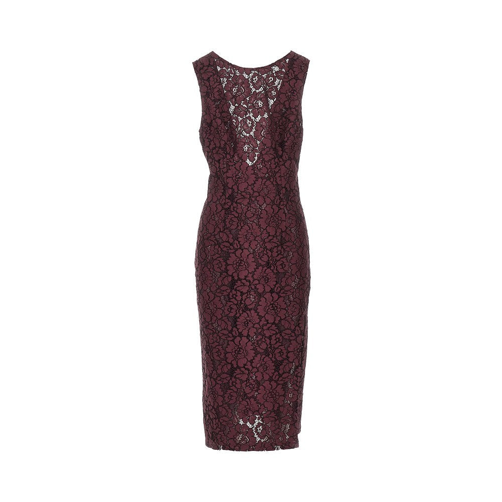 floral lace midi dress