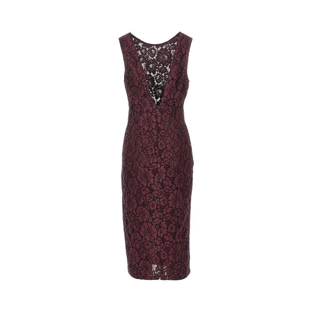 floral lace midi dress