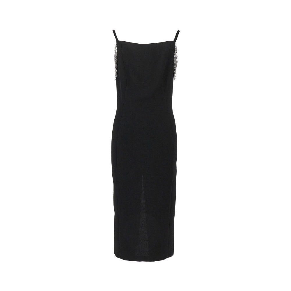 PINKO 38 midi dress with jewelled shoulders