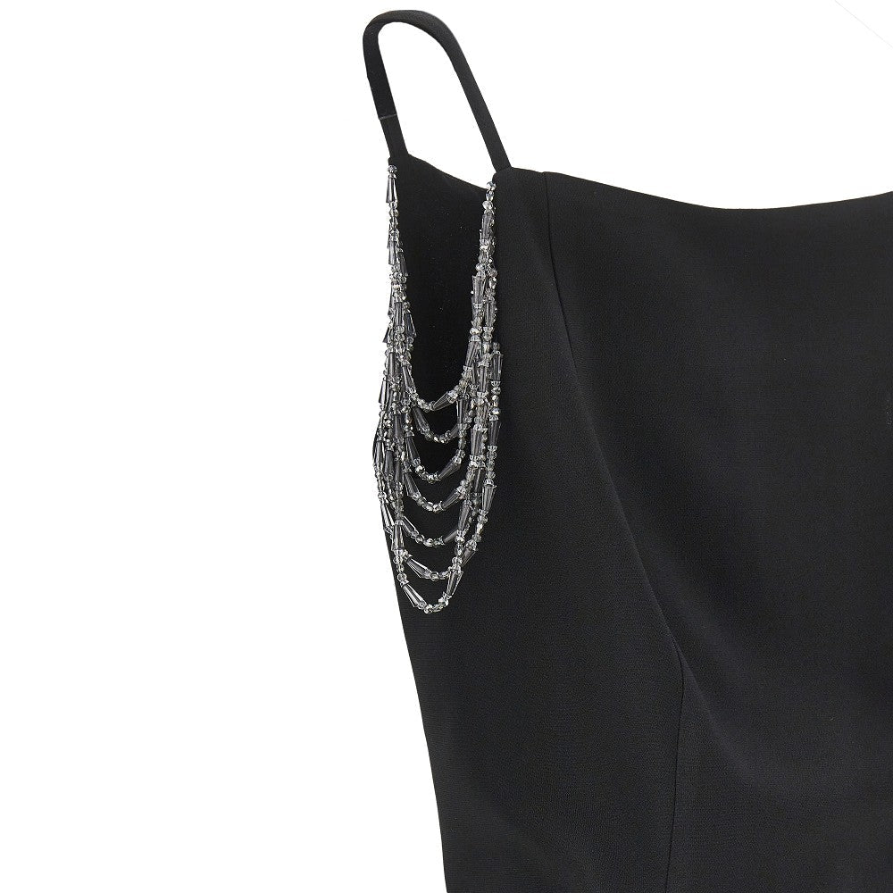 PINKO 40 midi dress with jewelled shoulders