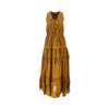 cotton flounced maxi dress
