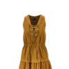 cotton flounced maxi dress