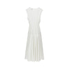 poplin midi dress with cut-out detail