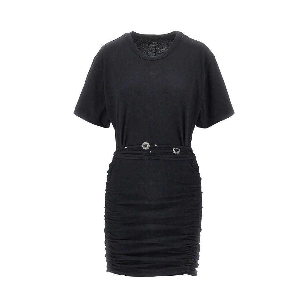PINKO XS jersey mini dress with belt