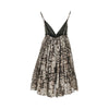 snake-print muslin mini dress