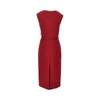 crepe midi dress with belt