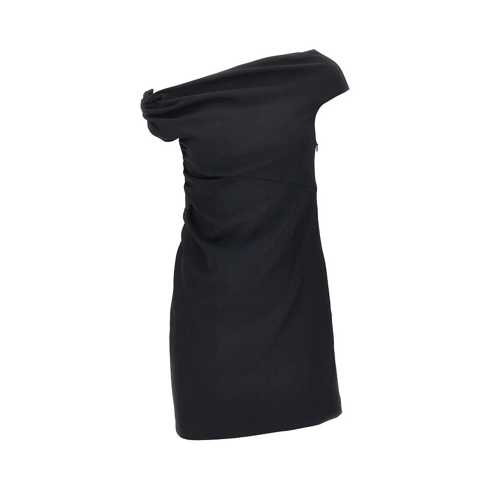 stretch crêpe short dress