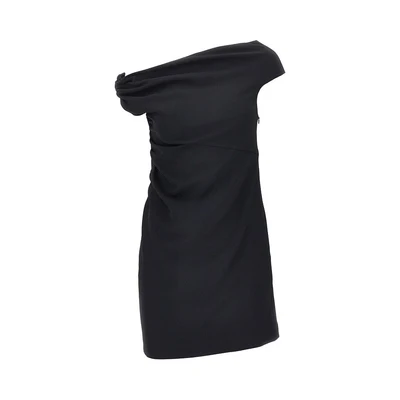 stretch crêpe short dress