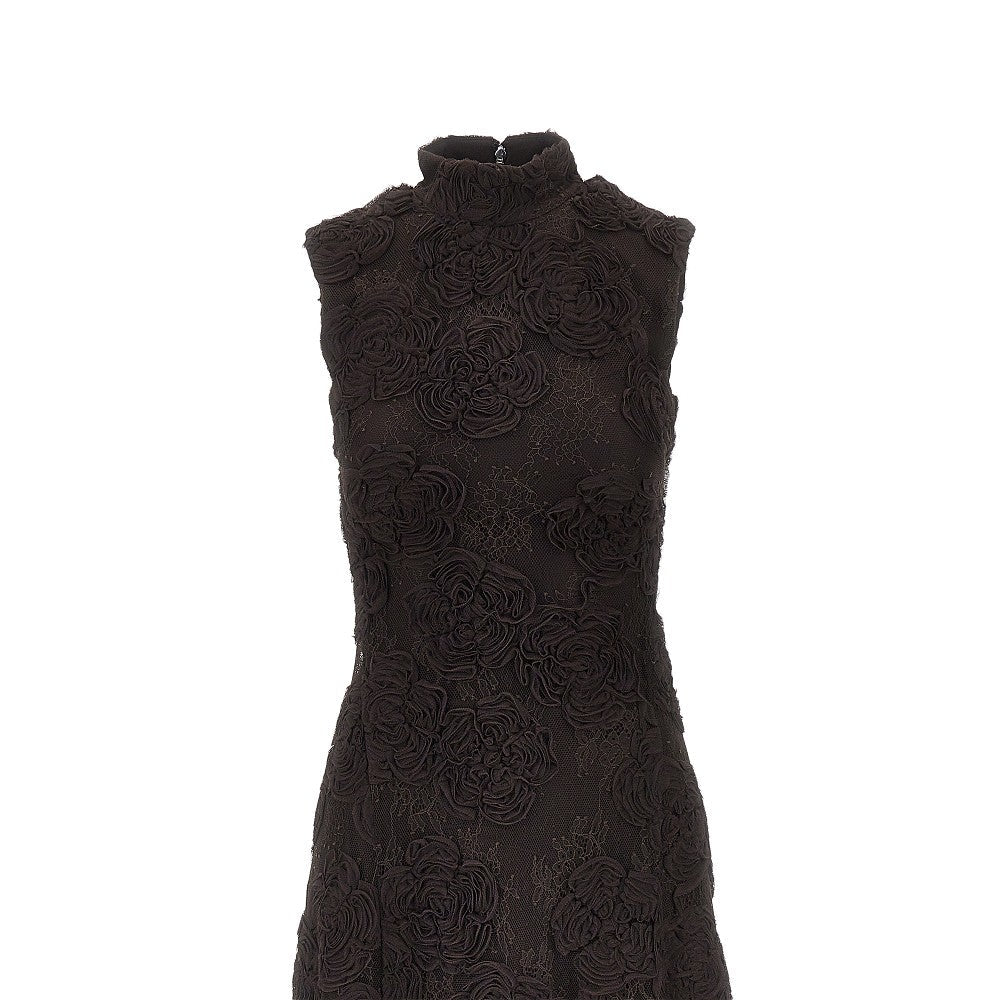 3d floral lace long dress