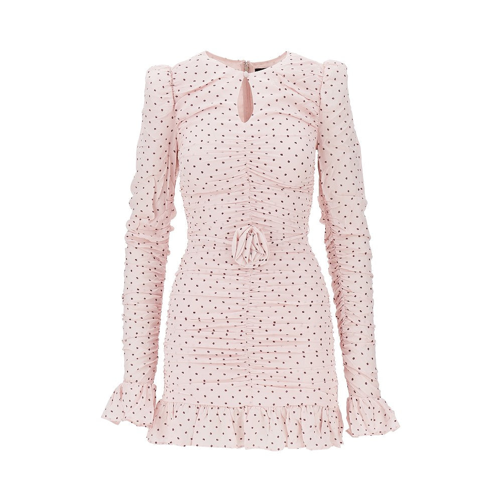 ROTATE 34 viscose ruched mini dress
