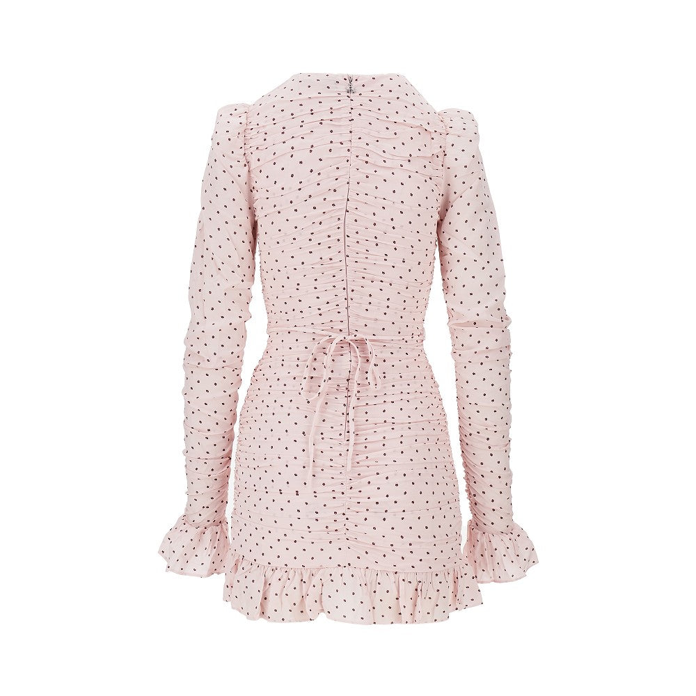 viscose ruched mini dress