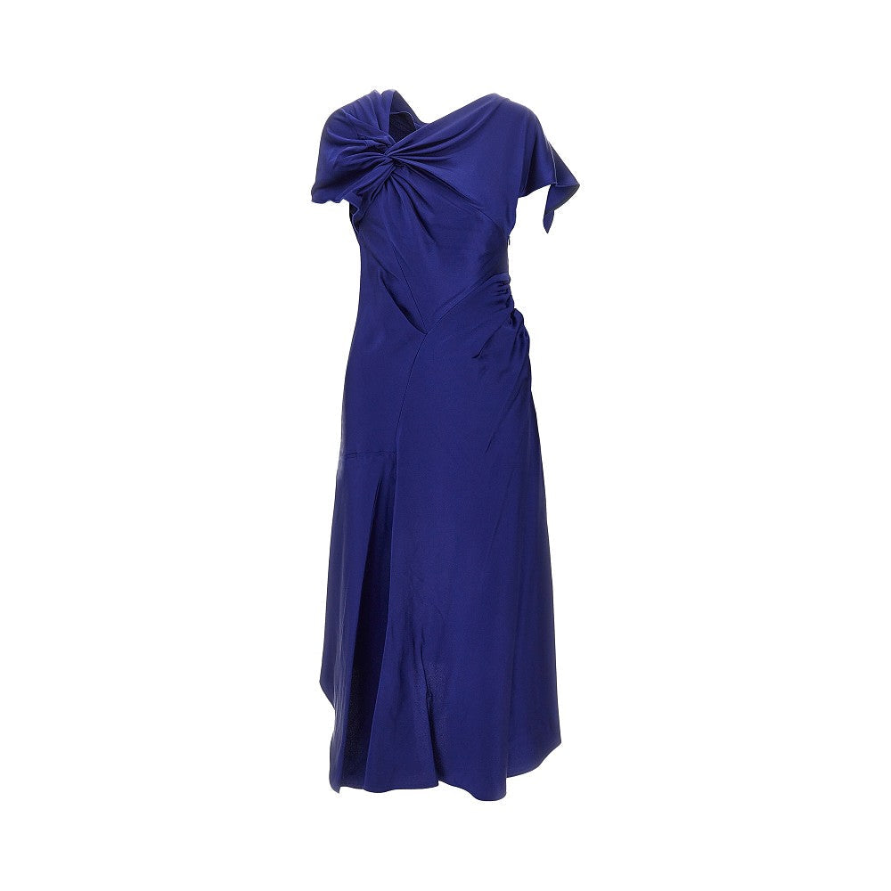 VICTORIA BECKHAM 8 crepe back satin asymmetrical midi dress