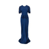 isabella crepe back satin long dress