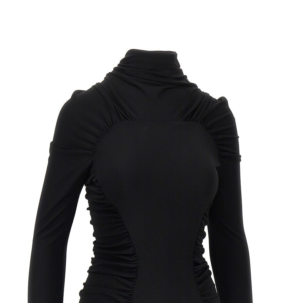 VICTORIA BECKHAM 8 crepe jersey gathered midi dress