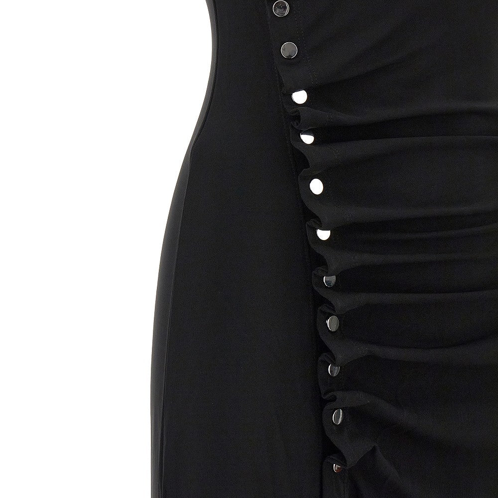 gathered jersey dress