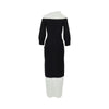 asymmetrical midi knitted dress