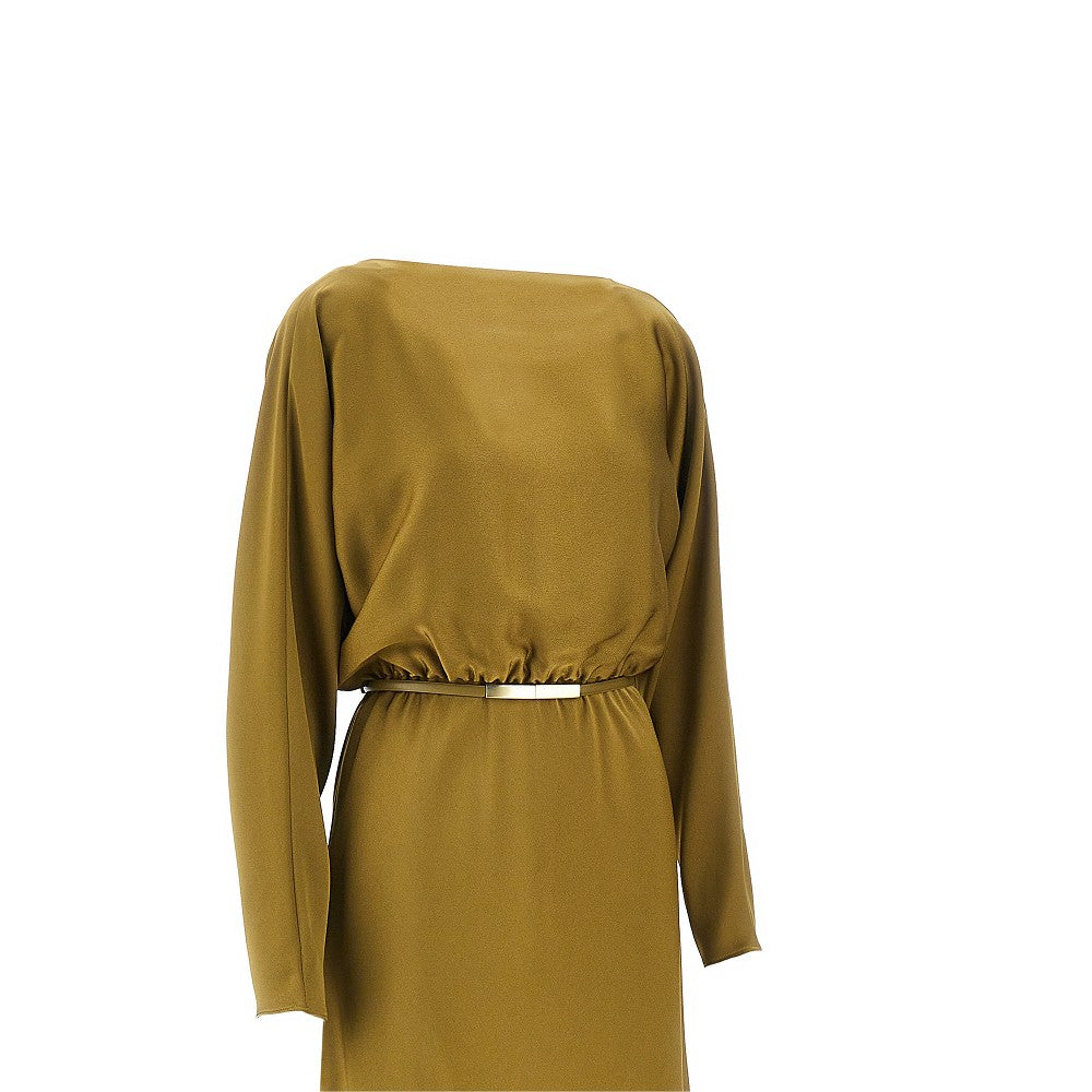 satin long dress