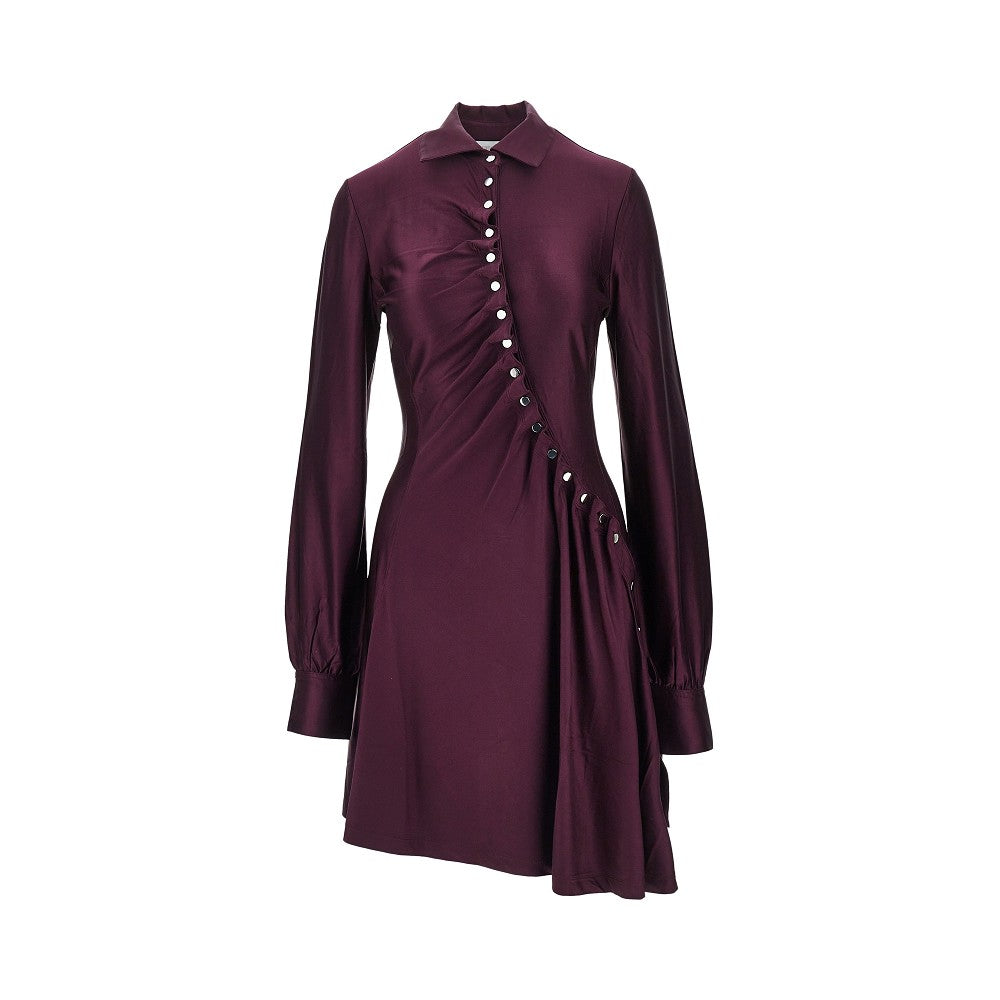 RABANNE 38 draped jersey mini dress