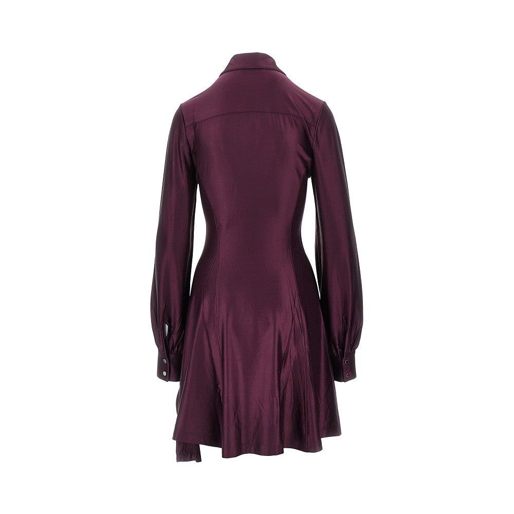 draped jersey mini dress