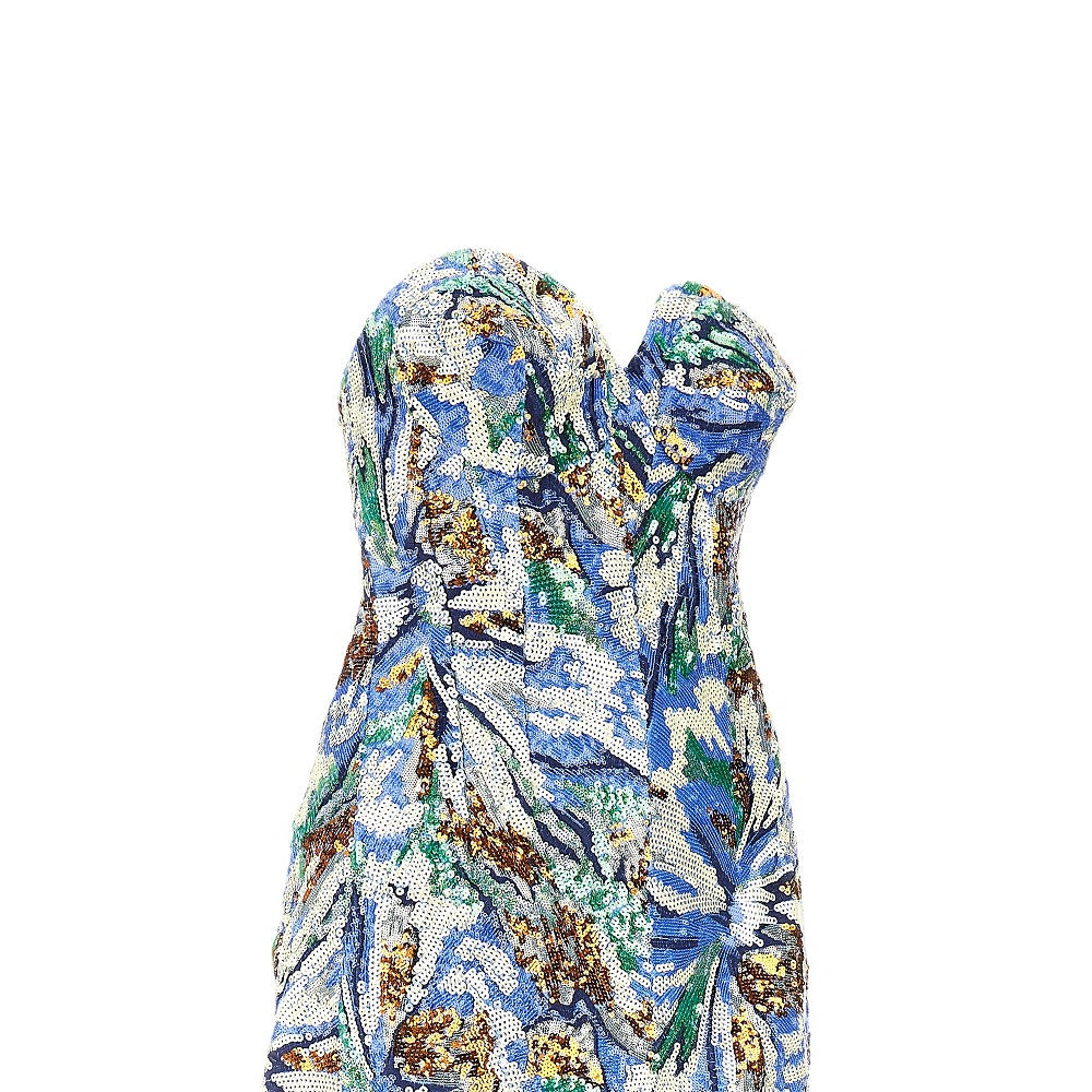 RABANNE 38 floral sequinned midi dress