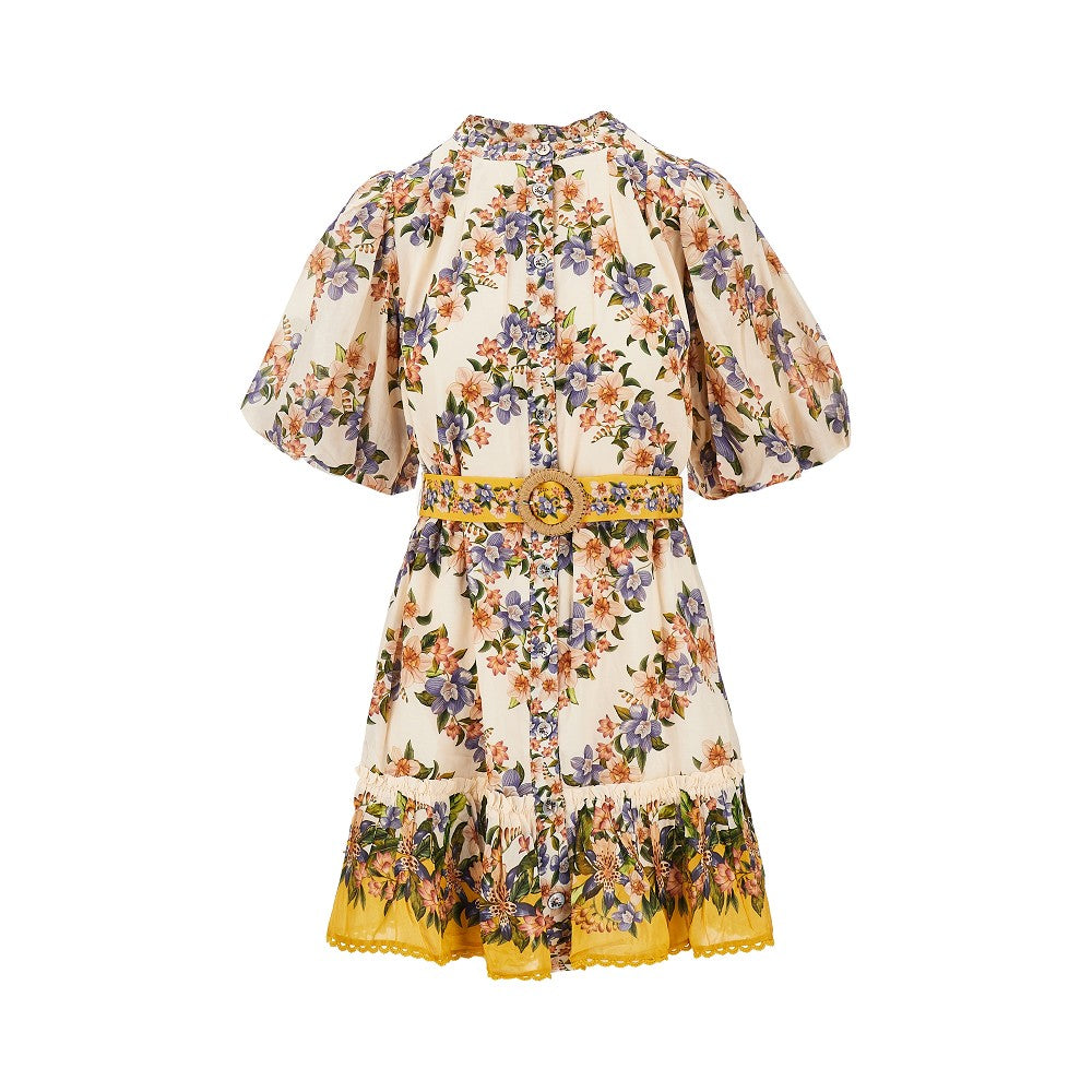 FARM RIO M floral print cotton-blend mini dress
