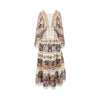 viscose crêpe long dress