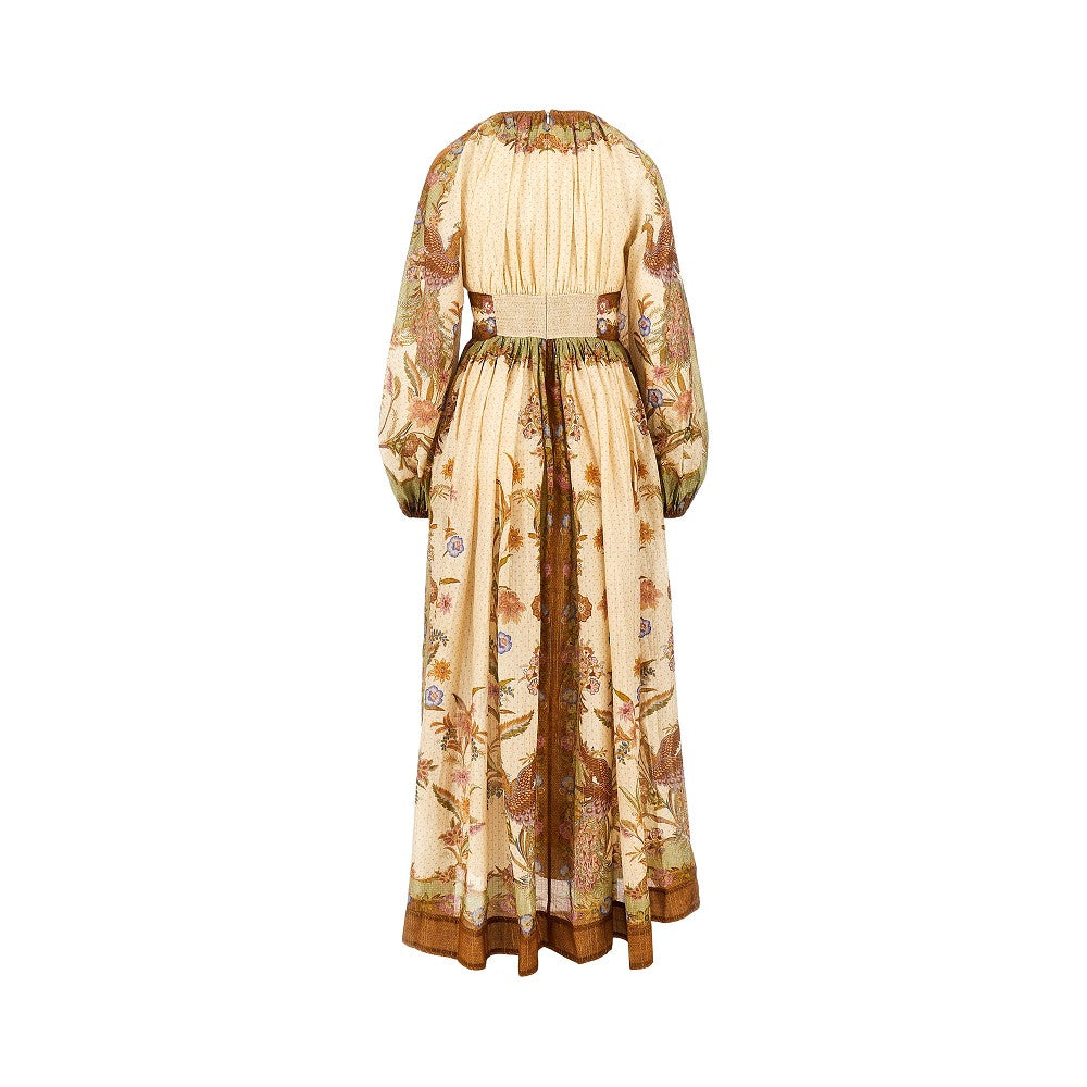 indra cotton and silk long dress