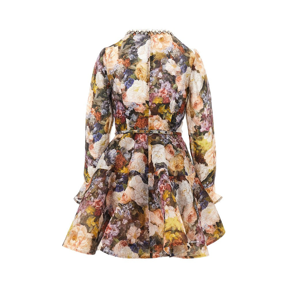 alchemy floral organdy mini dress