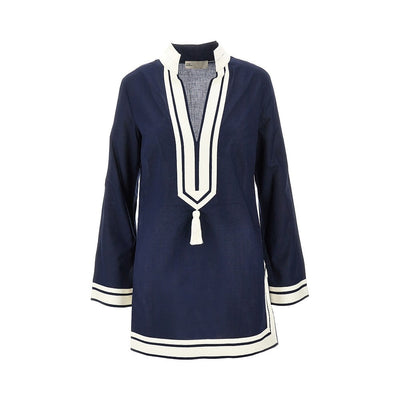 cotton voile tunic mini dress