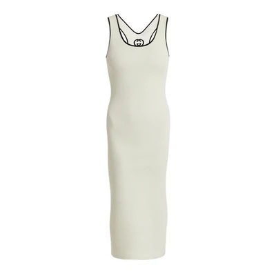 ribbed knit midi dress