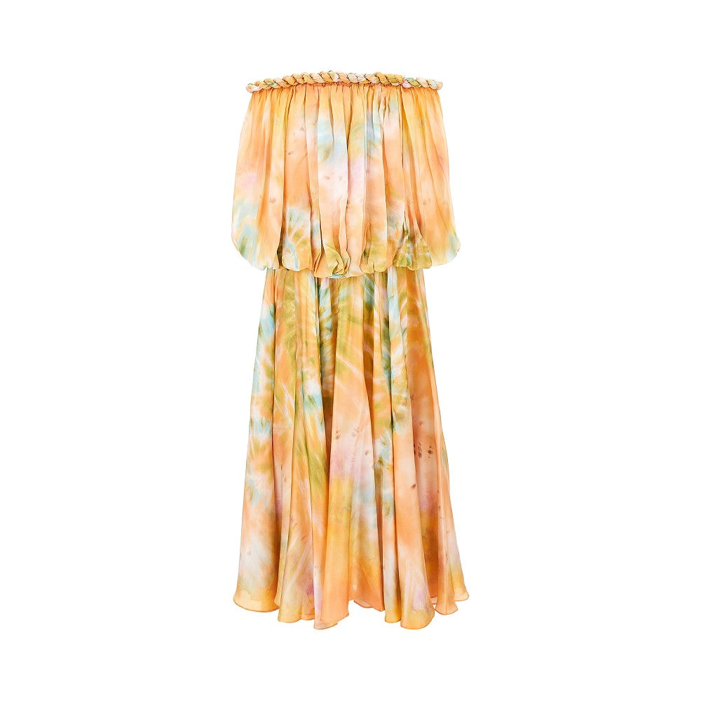 luna silk long dress