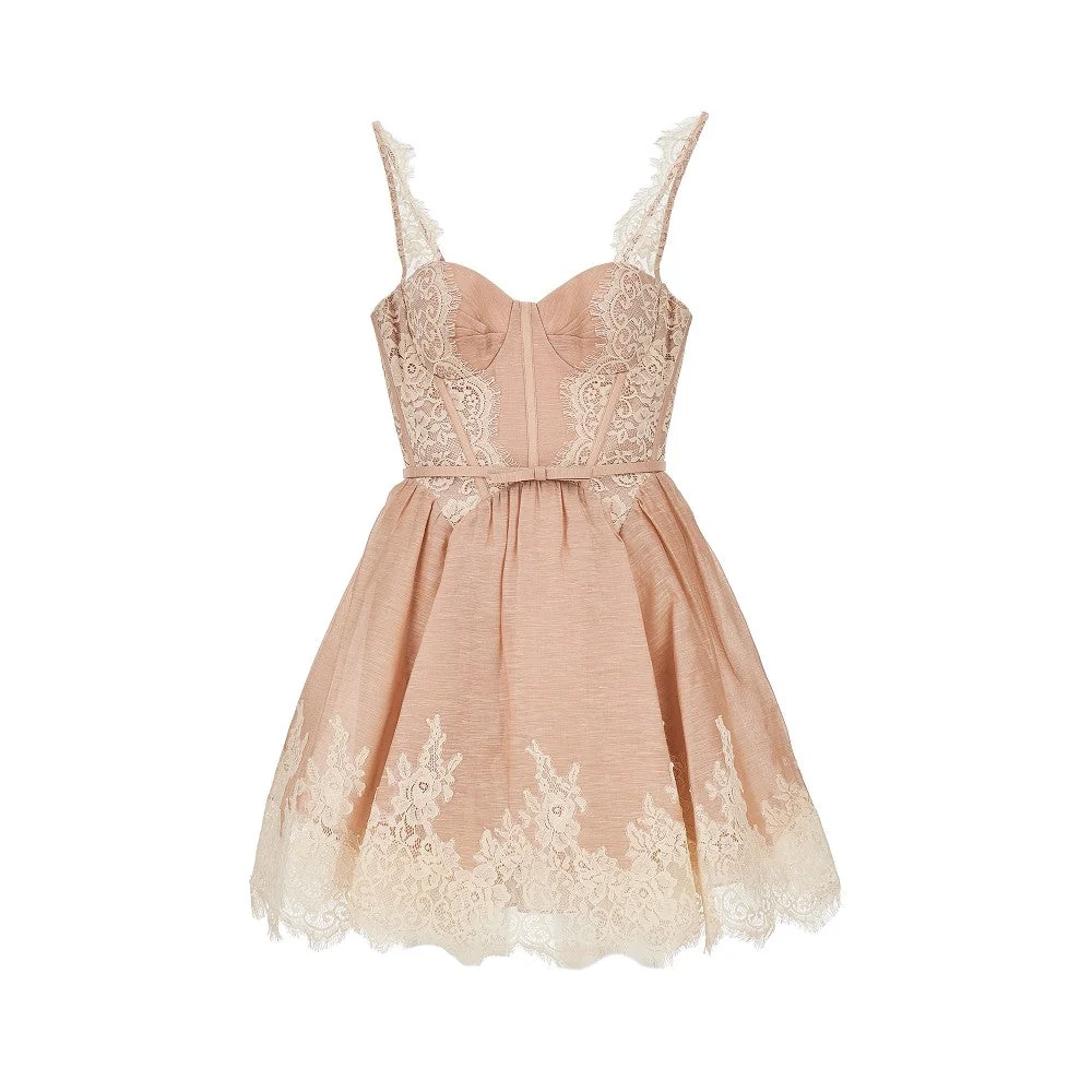 ZIMMERMANN II valiant lace trim organdy mini dress