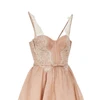 valiant lace trim organdy mini dress