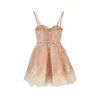 valiant lace trim organdy mini dress