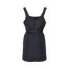 satin mini dress with belt