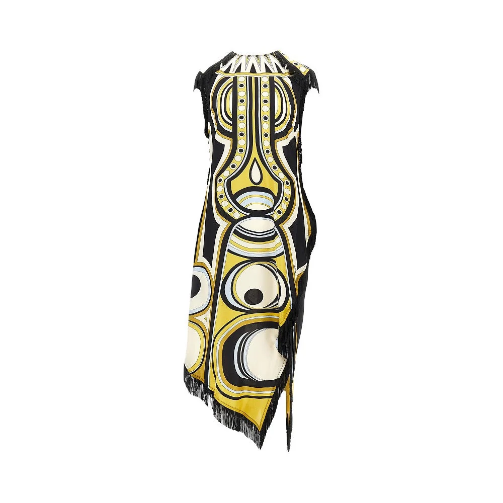LA DOUBLE J 44 printed silk scarf midi dress