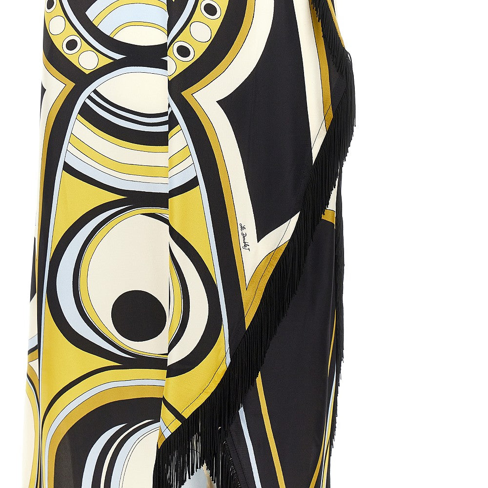 LA DOUBLE J 44 printed silk scarf midi dress